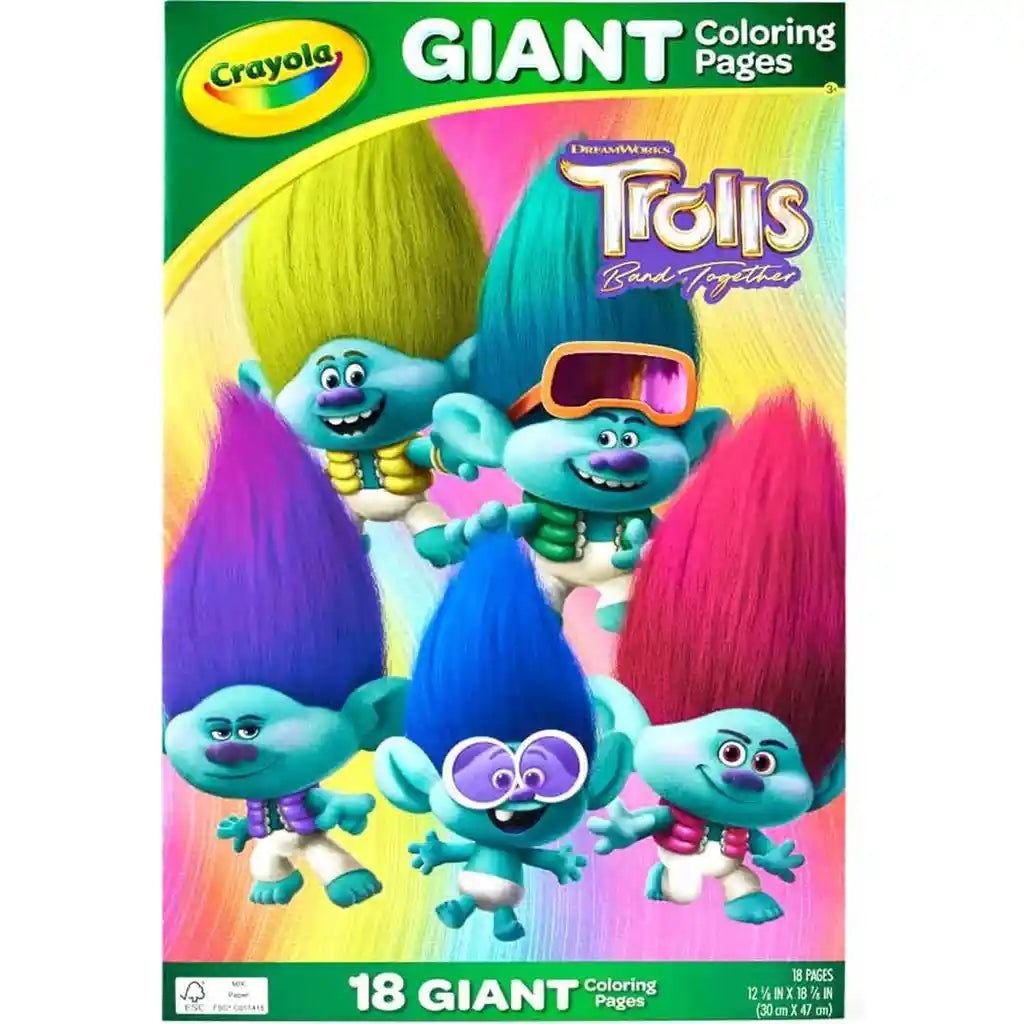 Crayola Trolls Giant Coloring Pages 18ct