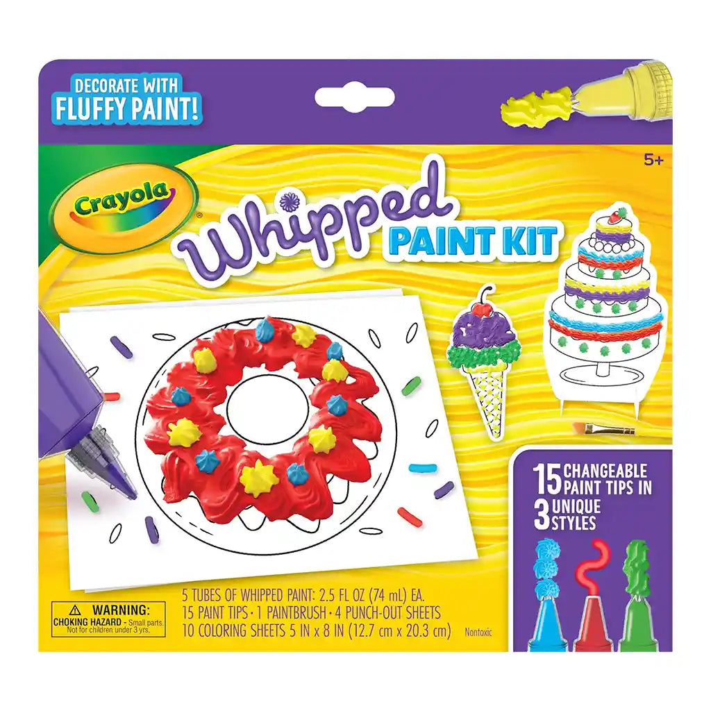 Crayola Whipped Paint Kit, 15 Changeable Paints tips