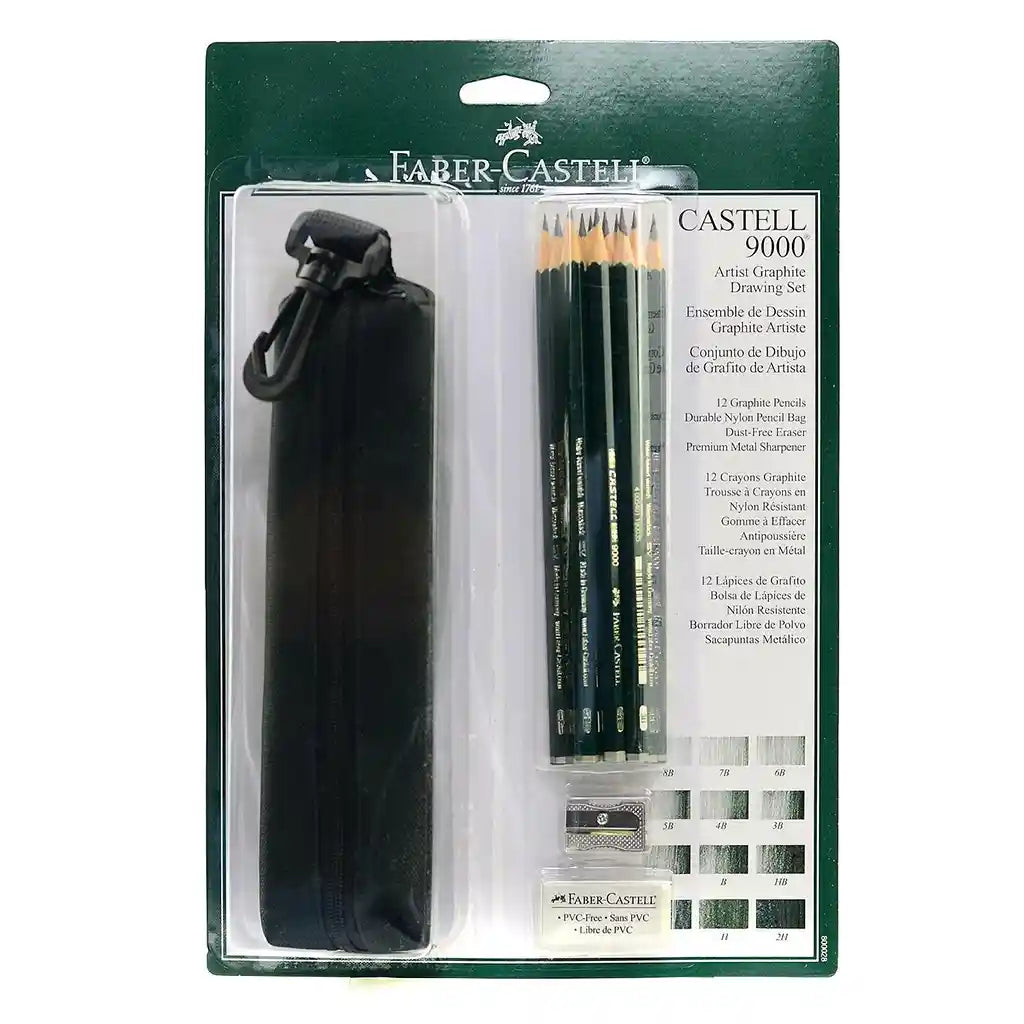 Faber-Castell 9000 Drawing Pencil Bag Set