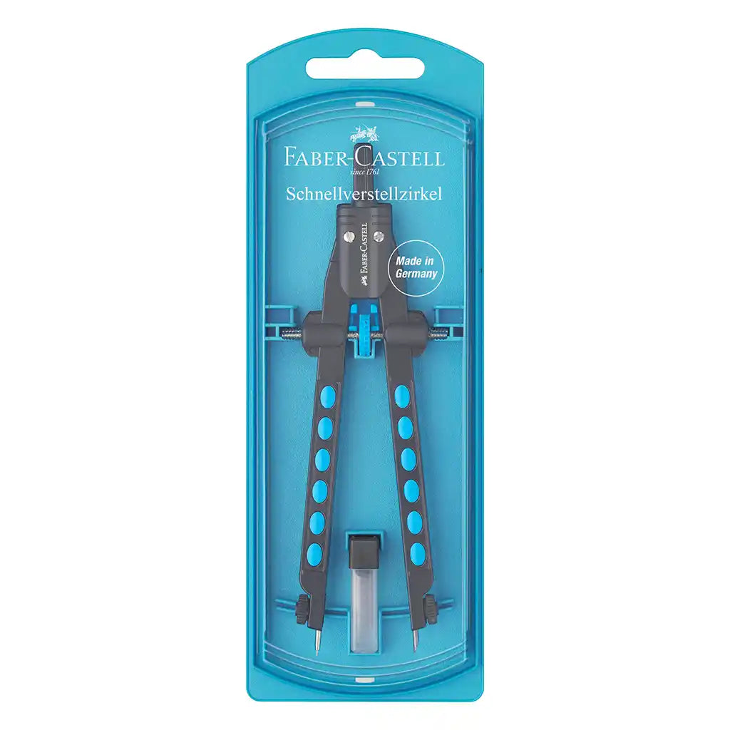 Faber-Castell Quick-Set Compass Factory Pearl Blue