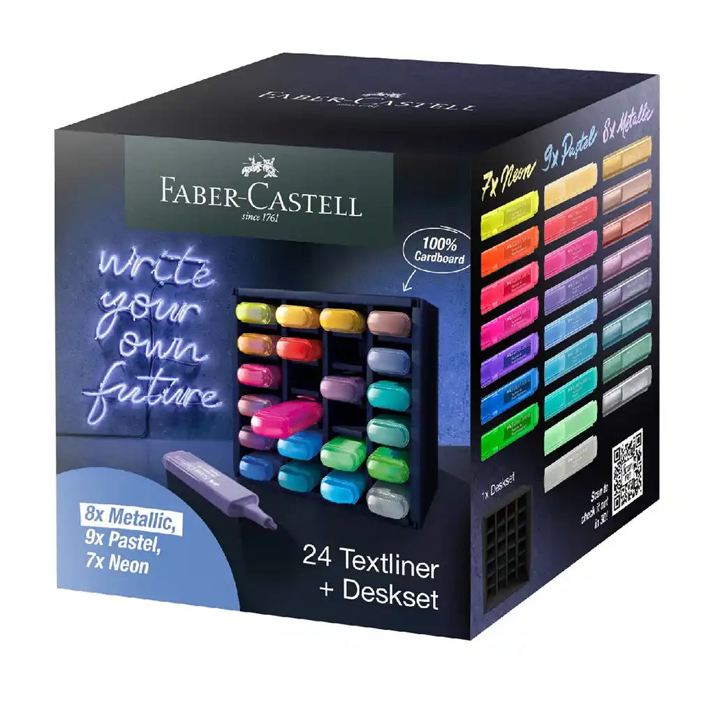Faber-Castell Textliner Desk Set, 24ct