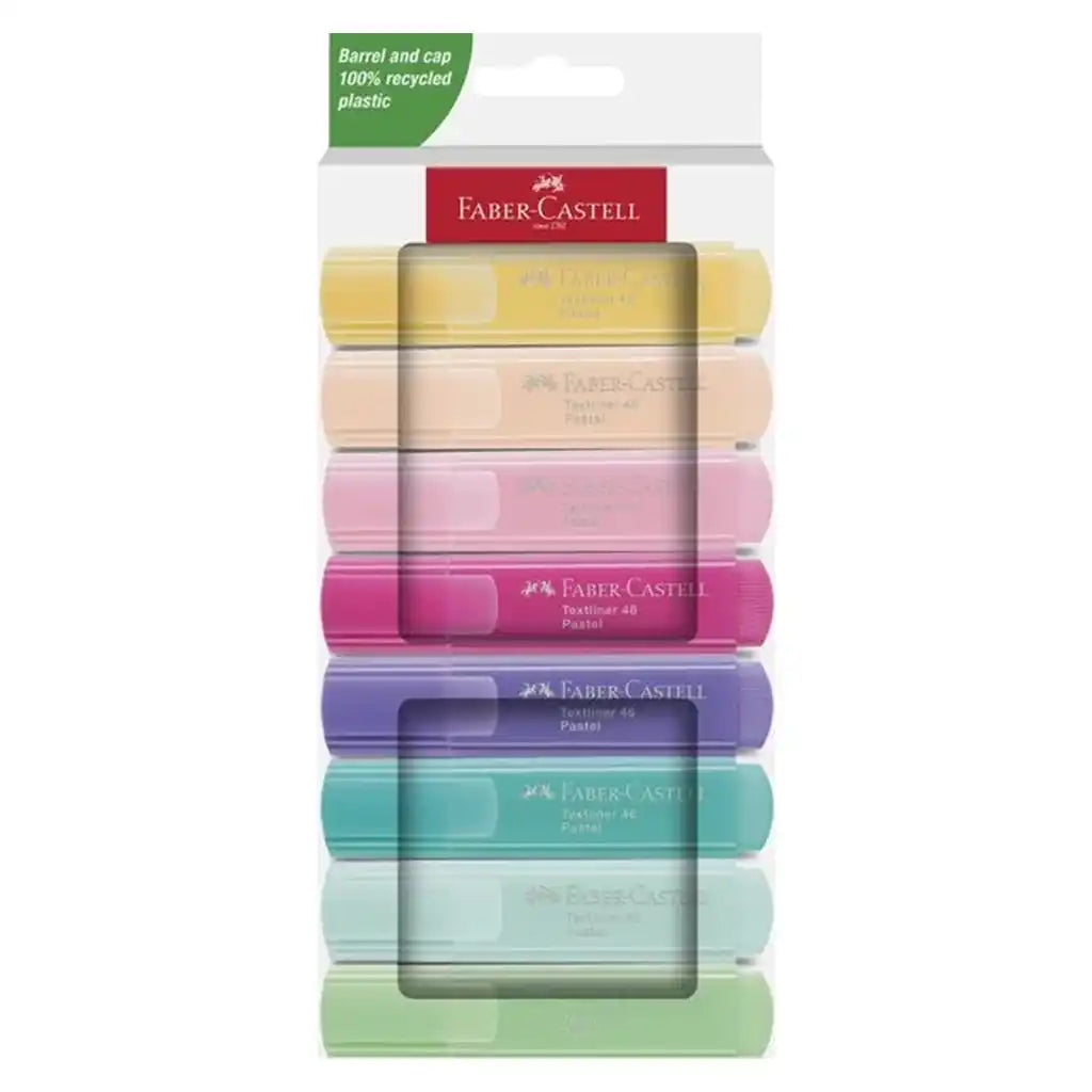 Faber-Castell Textliner Pastels Wallet, 8ct
