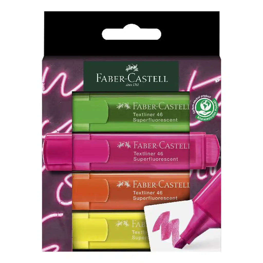 Faber-Castell Textliner Neon, 4ct