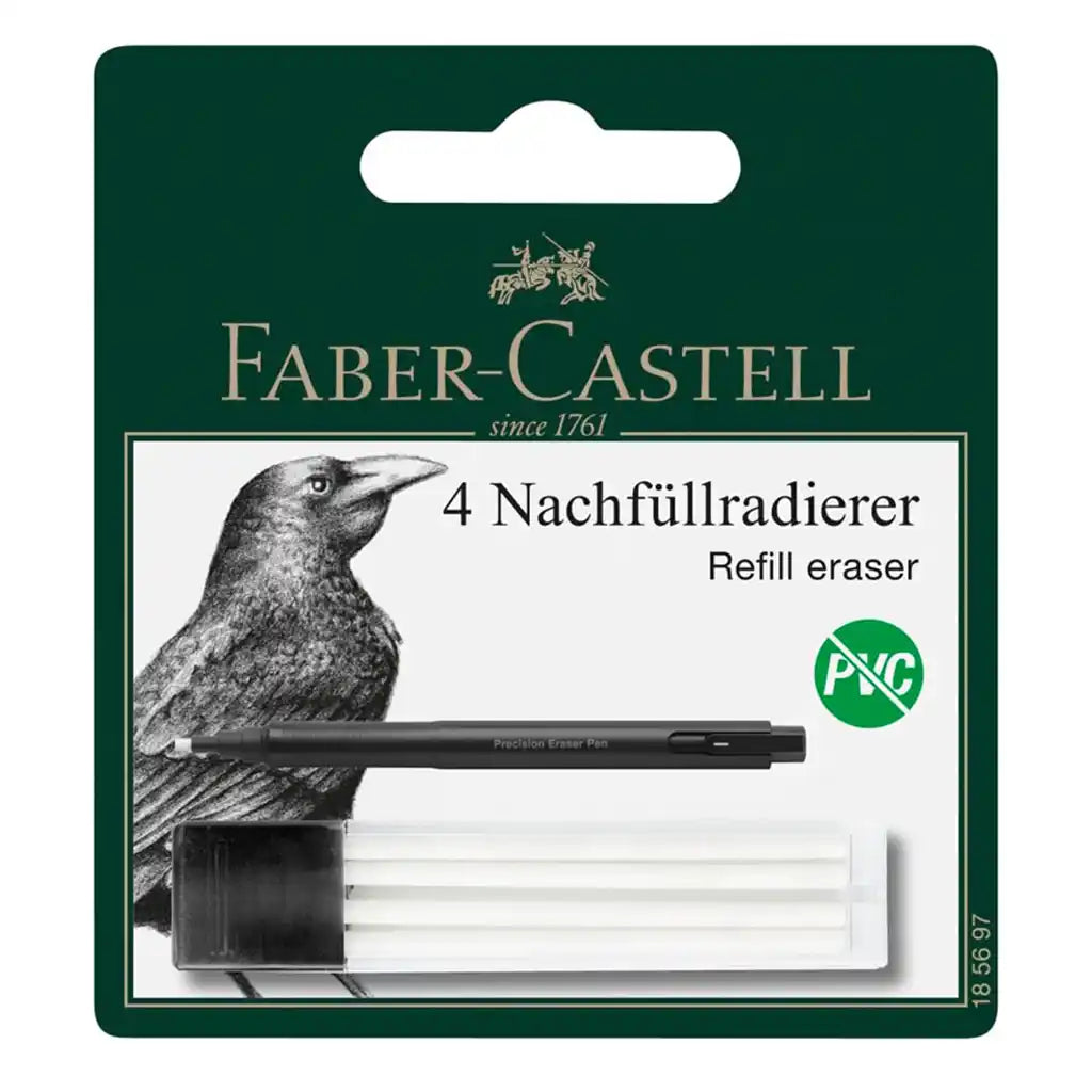 Faber-Castell Eraser Refill Bc For Precision Eraser Pen, 4ct