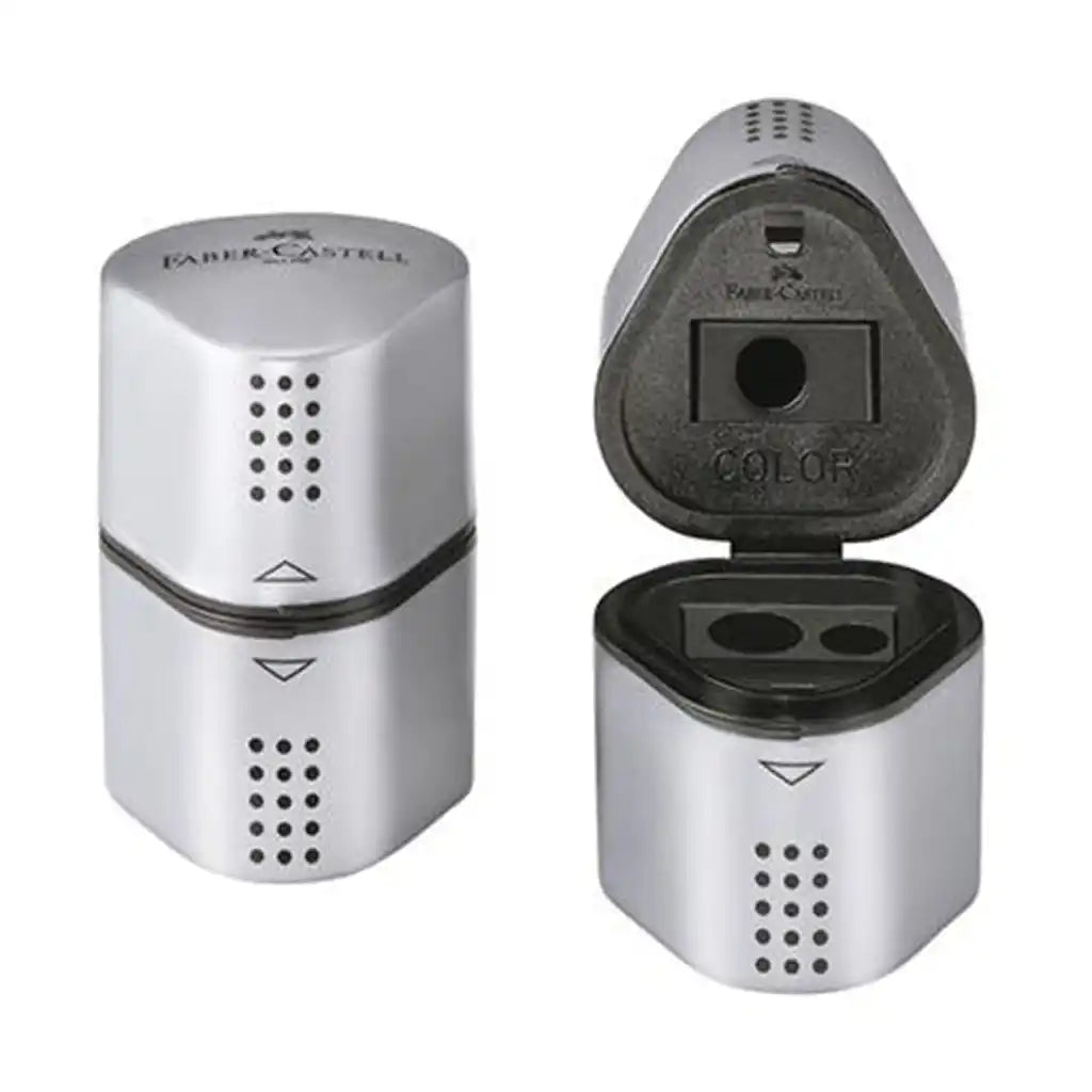 Faber-Castell Grip Trio Sharpener Silver