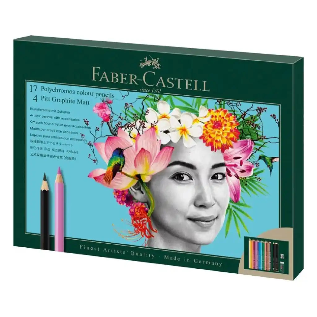 Faber-Castell Polychromos And Matte Graphite Gift Set, 17ct