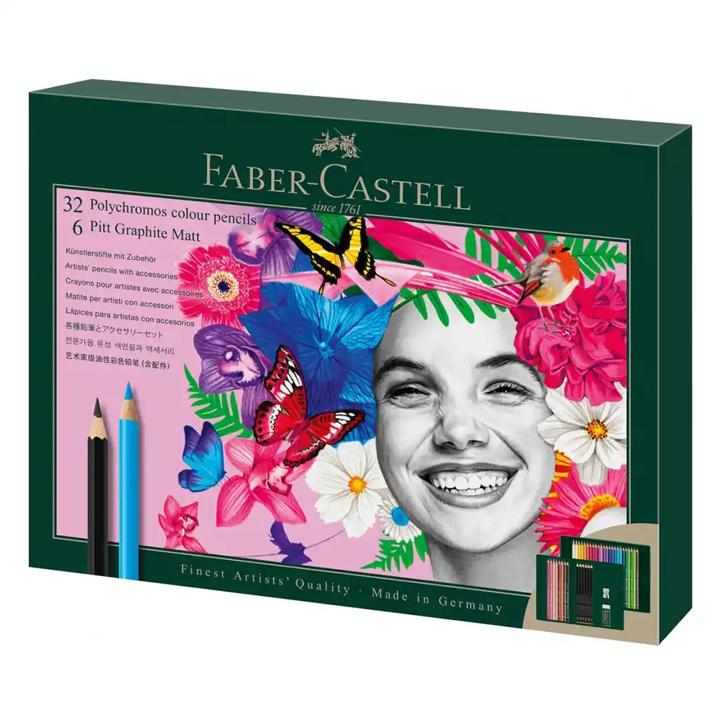 Faber-Castell Polychromos And Matte Graphite Gift Set, 32ct