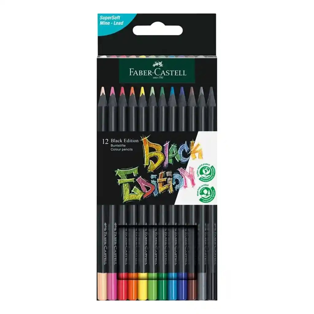 Faber-Castell Black Edition Colour Pencils Set of 12
