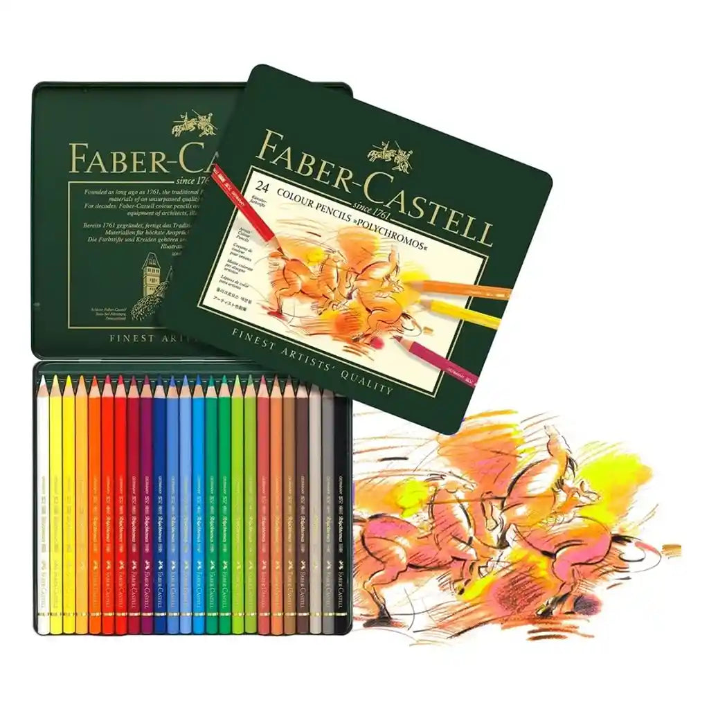 Faber-Castell Polychromos Pencil Set, 120ct Wood Box