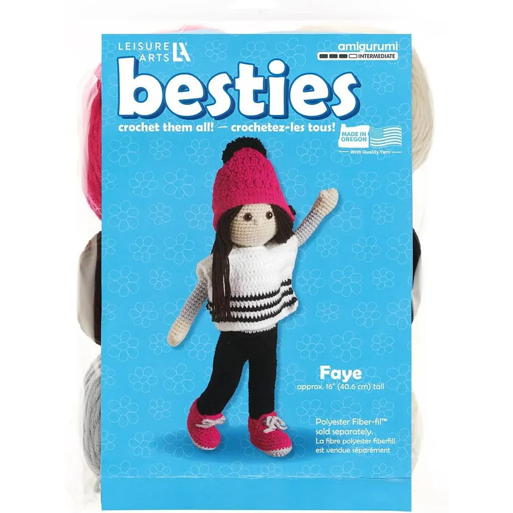 Leisure Arts Crochet Kit Besties Faye