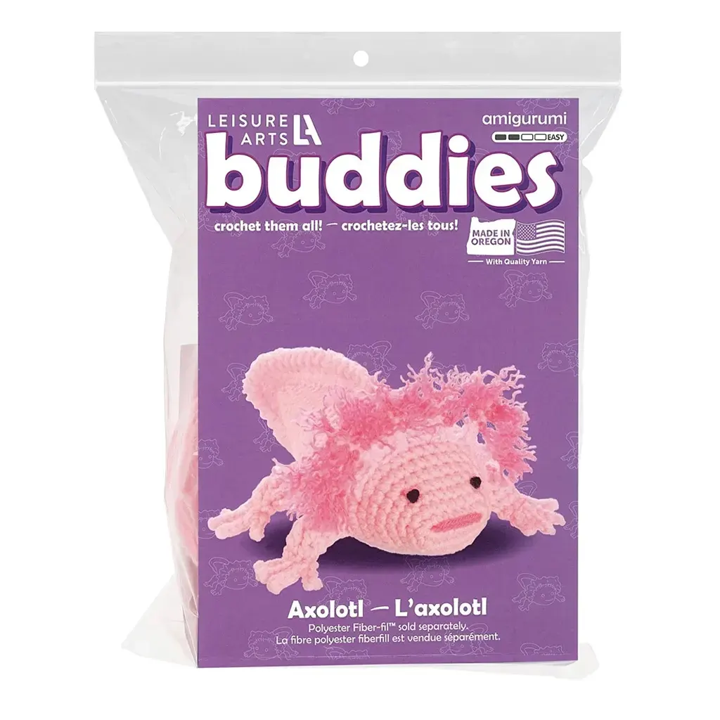 Leisure Arts Crochet Buddies Kit Axolotl