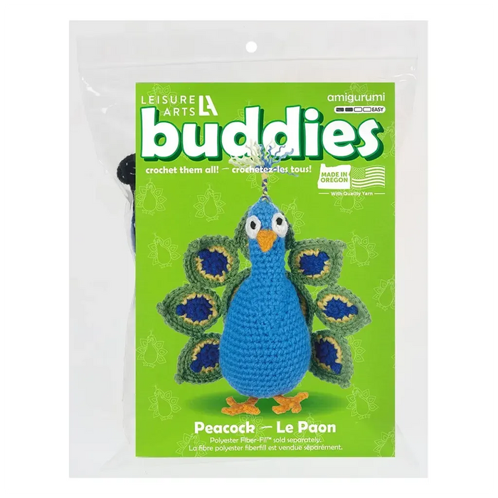 Leisure Arts Crochet Buddies Kit Pascal Peacock