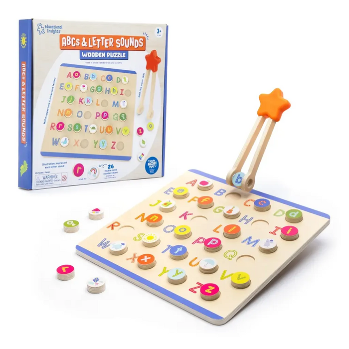 ABCs & Letter Sounds Wooden Puzzle