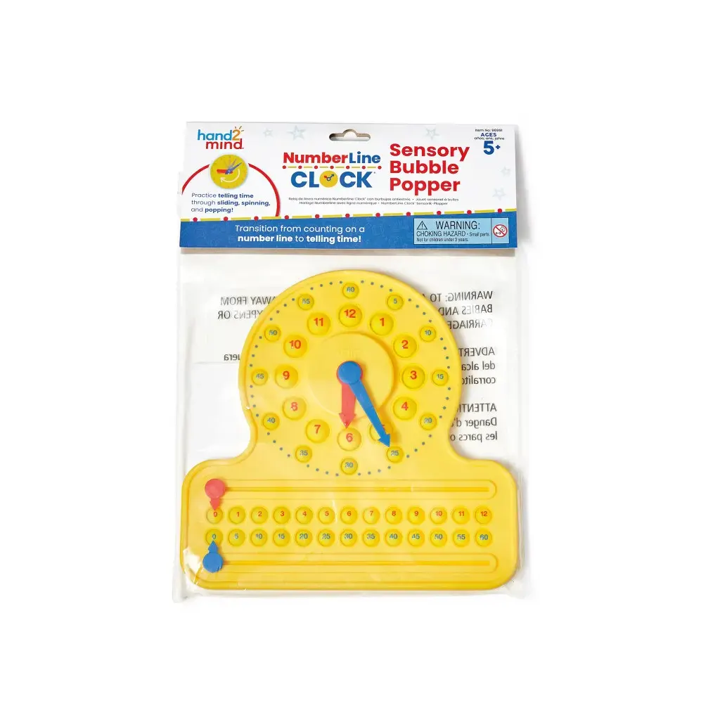 NumberLine Clock Sensory Bubble Popper