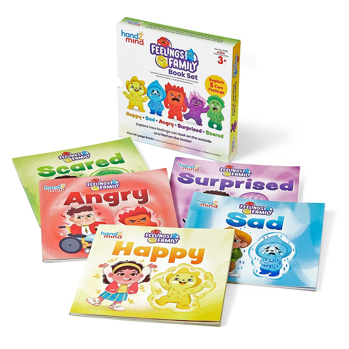 Feelings Family Book Set Happy, Sad, Angry, Scared, and Surprised