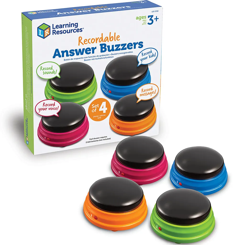 Recordable Answer Buzzers, Set of 4