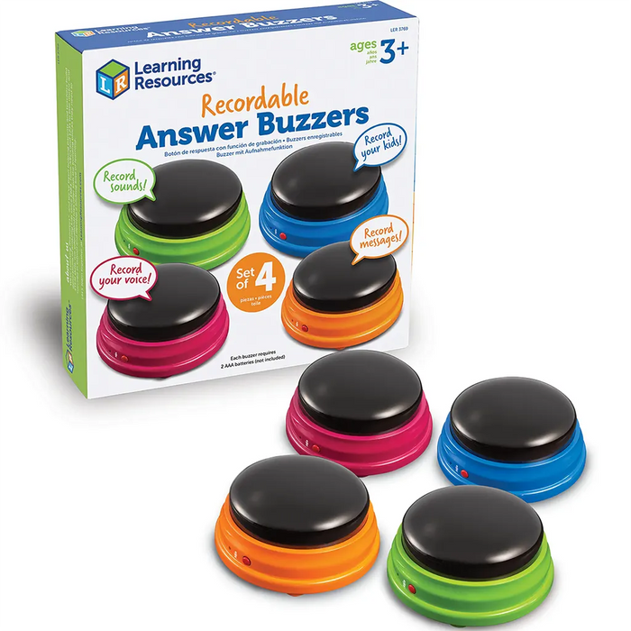 Recordable Answer Buzzers, Set of 4