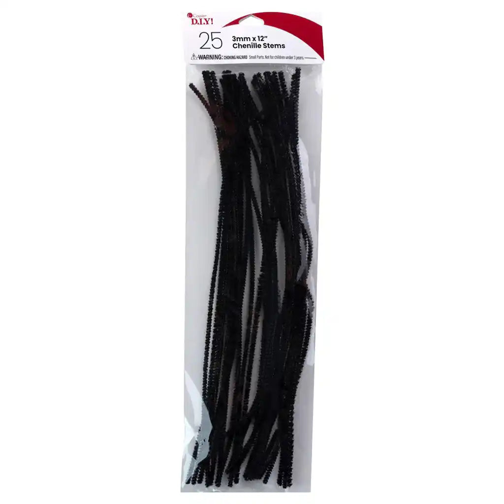 Chenille Stems Black
