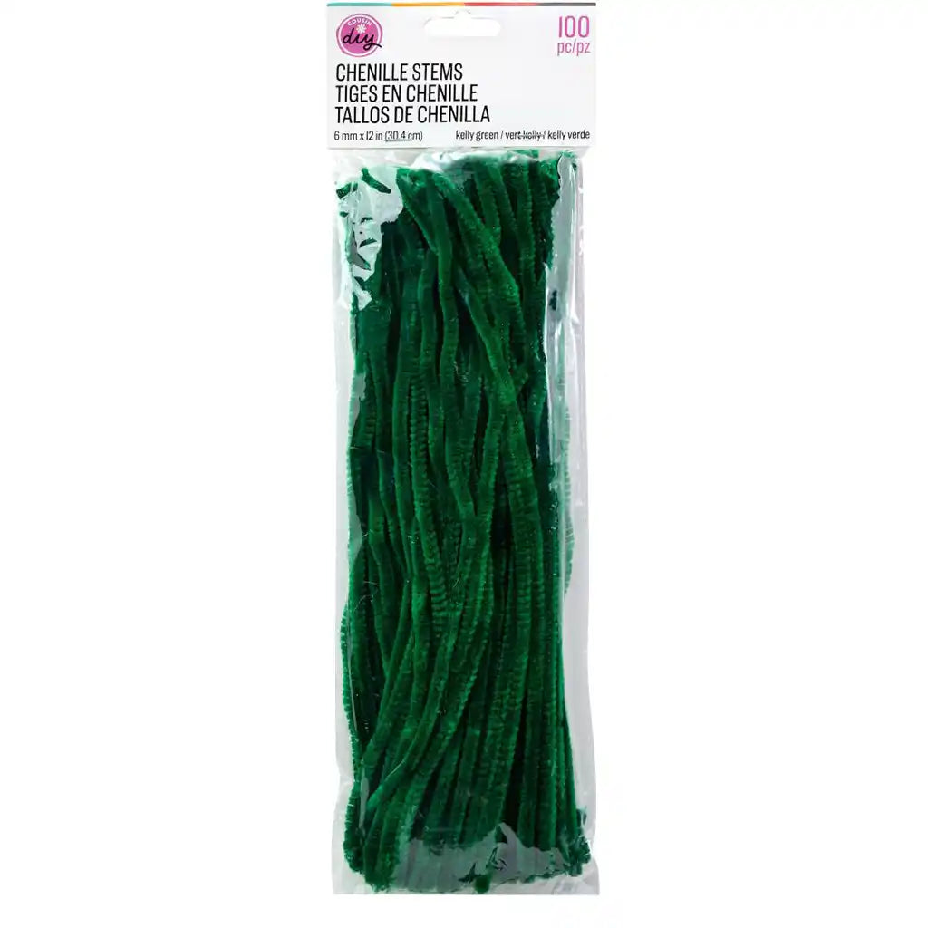 Chenille Stems Kelly Green