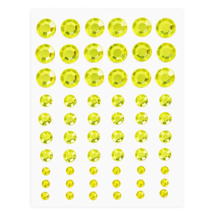 Adhesive Rhinestones 60/Pk, Yellow
