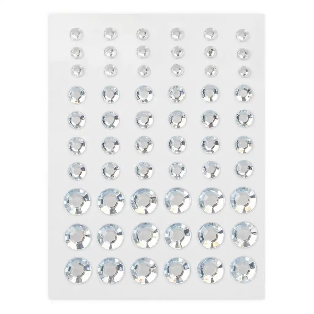 Adhesive Rhinestones 60/Pk, Crystal