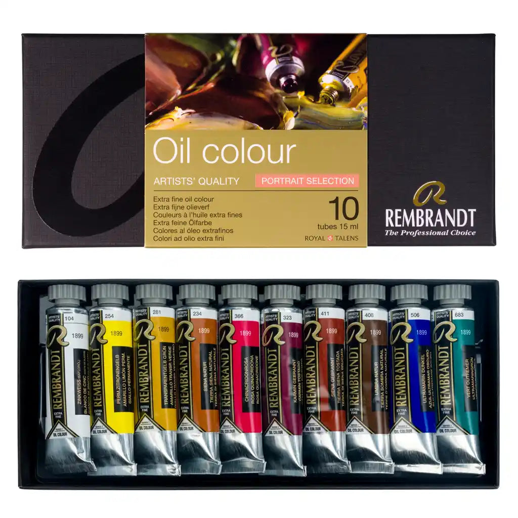 Rembrandt Oil Set of 10 Portrait, 15ml Tubes