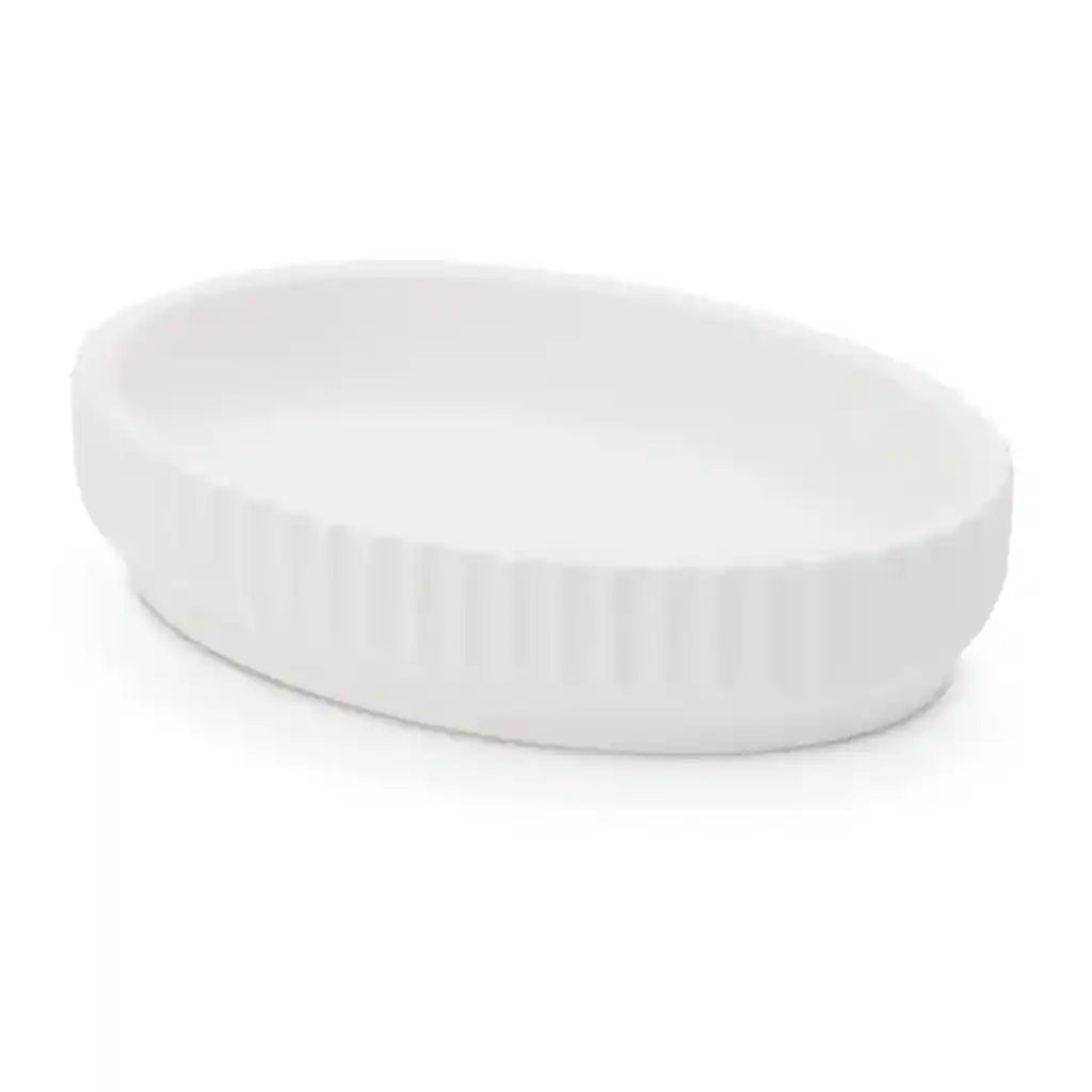 Diatomite White Ribbed Dispenser, Venice