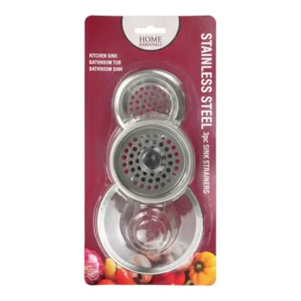 Bh Stainless Steel Sink Strainer 3Pc 2.83-3.35-4.41in