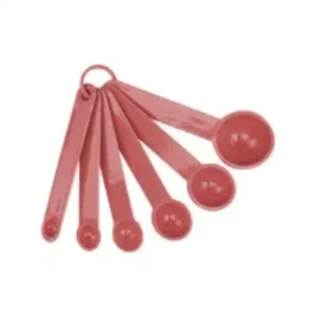 Bh Plastic Measure Spoons 5.1in x 1.6in x 1in, Red
