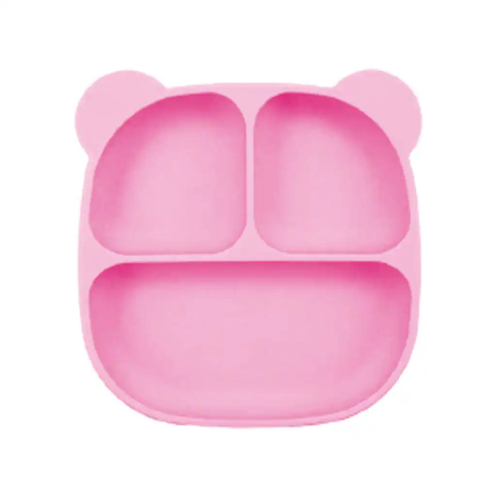 Bh Silicone Baby Panda Plate 7.3in, Pink