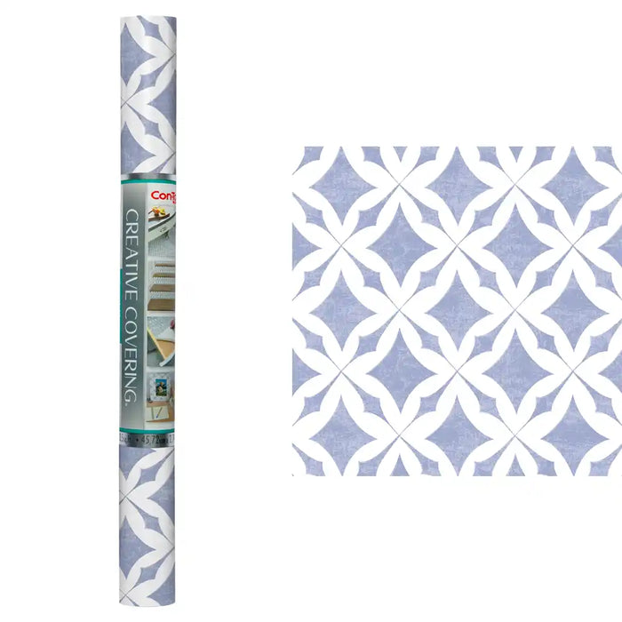 Con-Tact Multi Cover Trellis Blue Shelf Liner 19in x 9ft