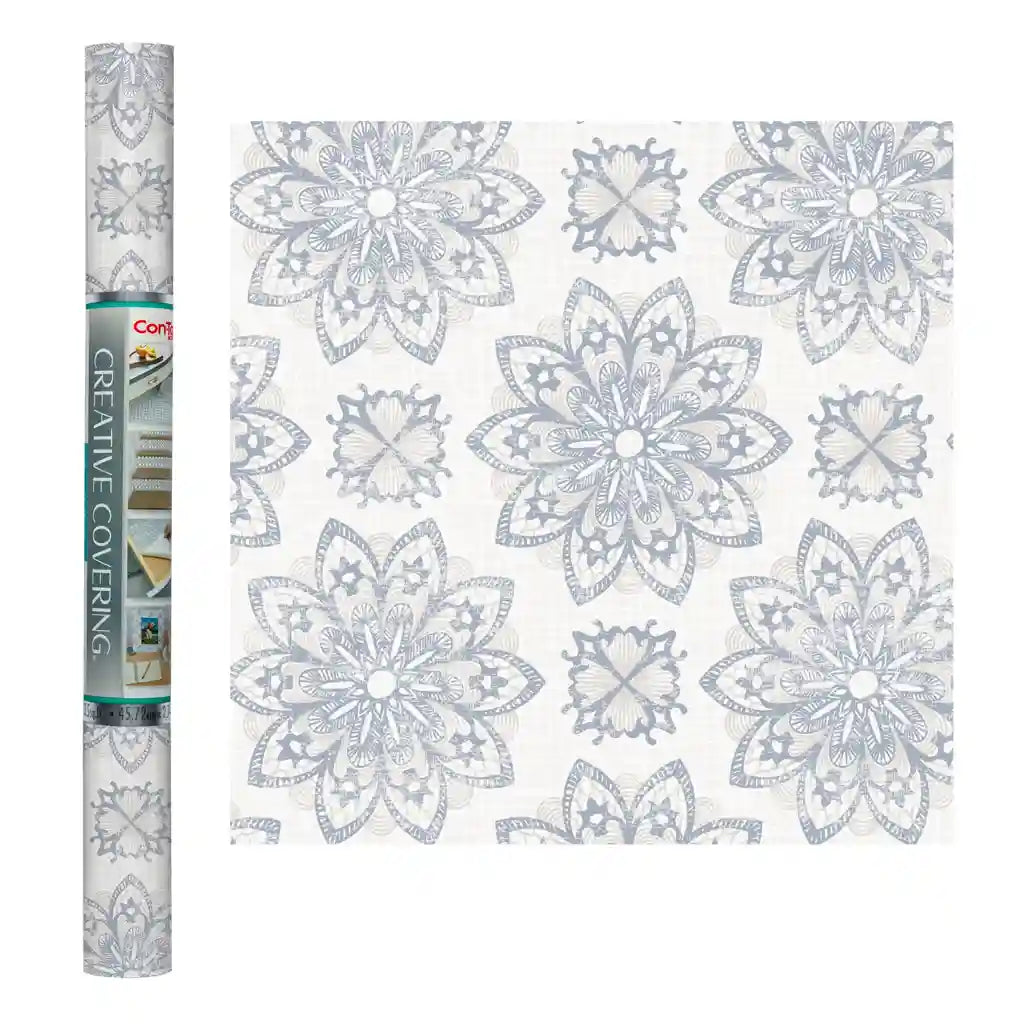 Con-Tact Antique Mandala Blue 18in x 9ft