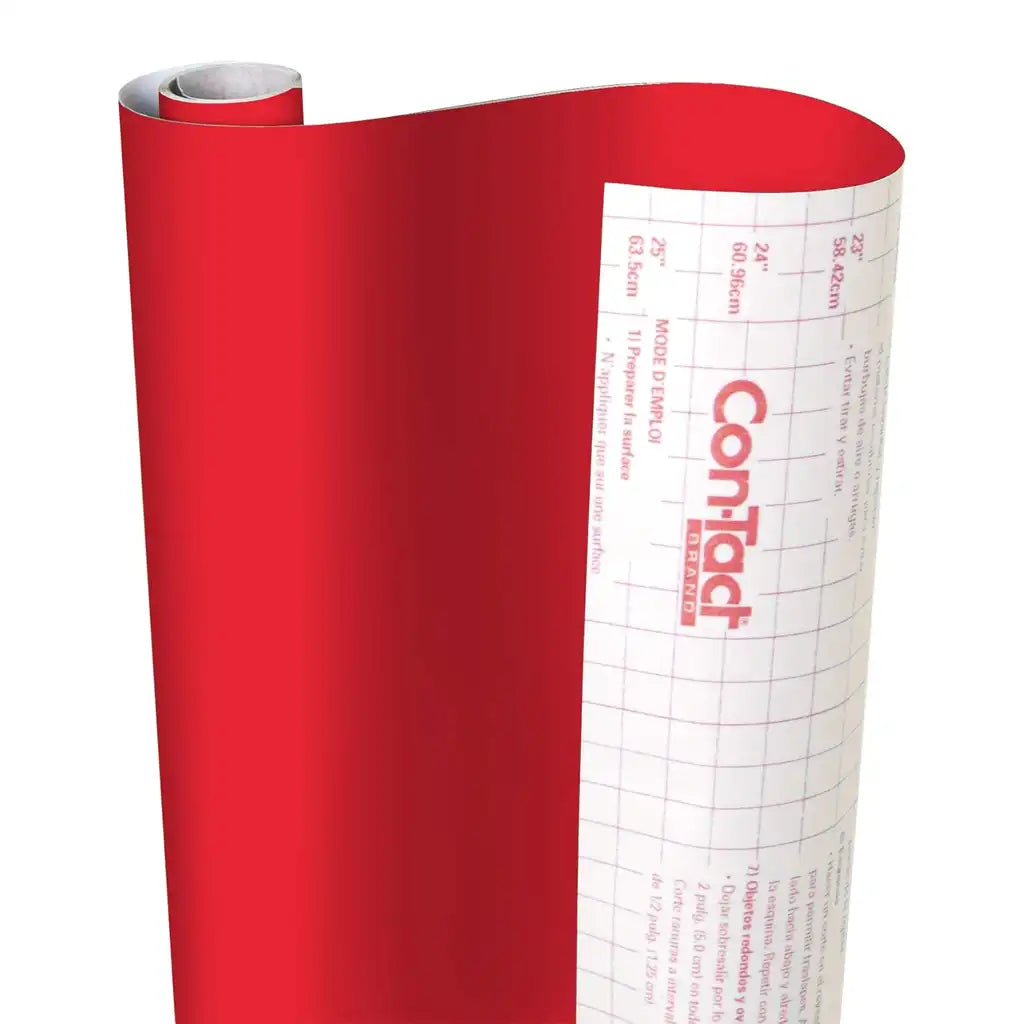 Con-Tact Fire Engine Red Covering 18in x 9ft