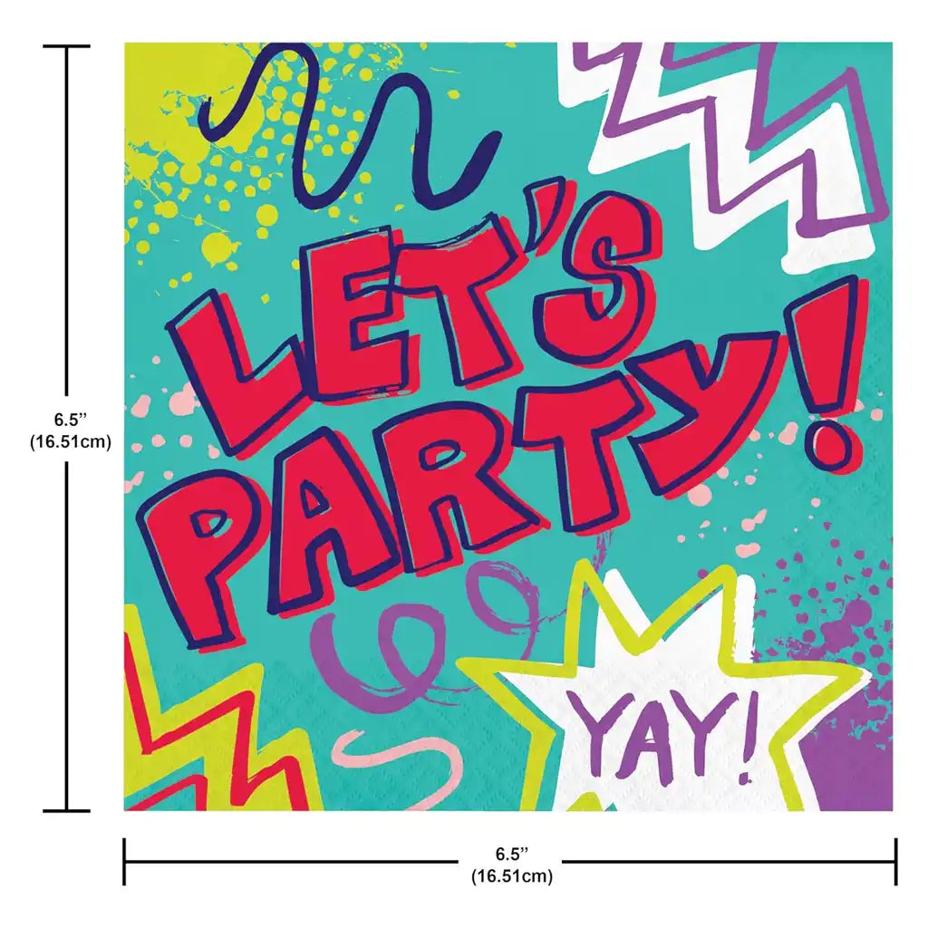 Graffiti Party Lunch Napkins 2ply 16ct