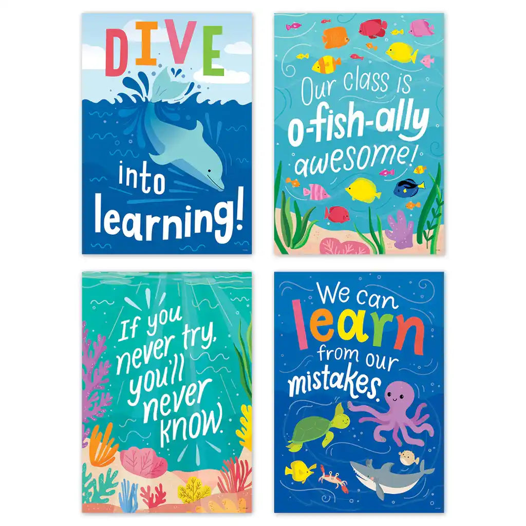 Sea Friends Inspire U 4-Poster Pack (Sea Friends)