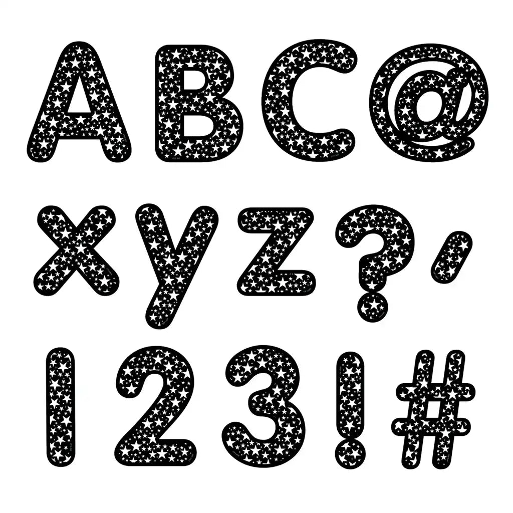 Stars On Black (Cd) 4" Designer Letter