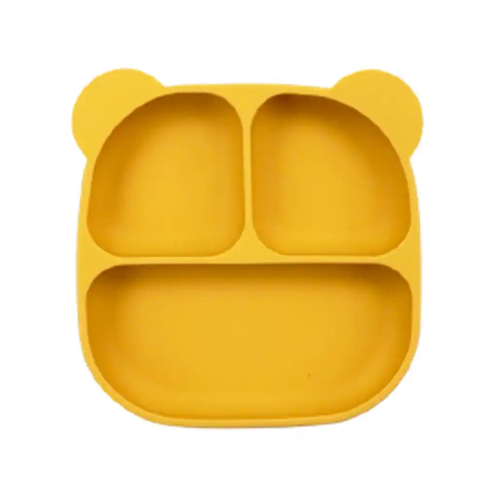 Bh Silicone Baby Panda Plate 7.3in, Yellow