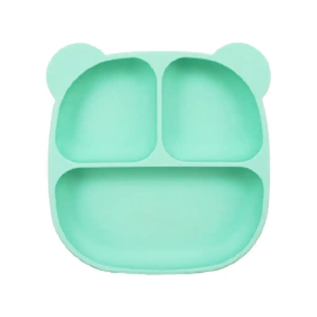 Bh Silicone Baby Panda Plate 7.3in, Turquoise