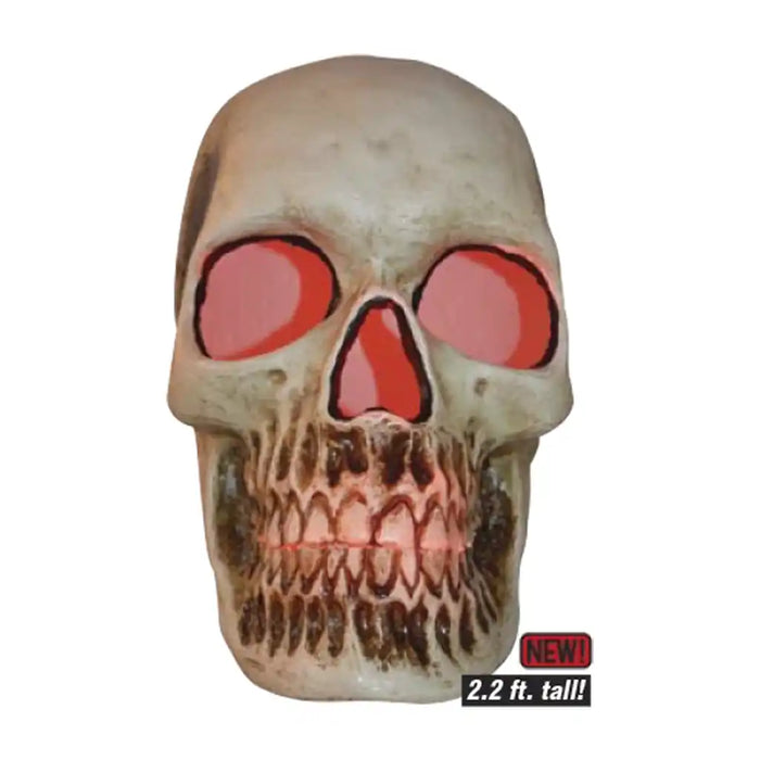 LU Plastic Tombstone Bone Skull, 27.4in