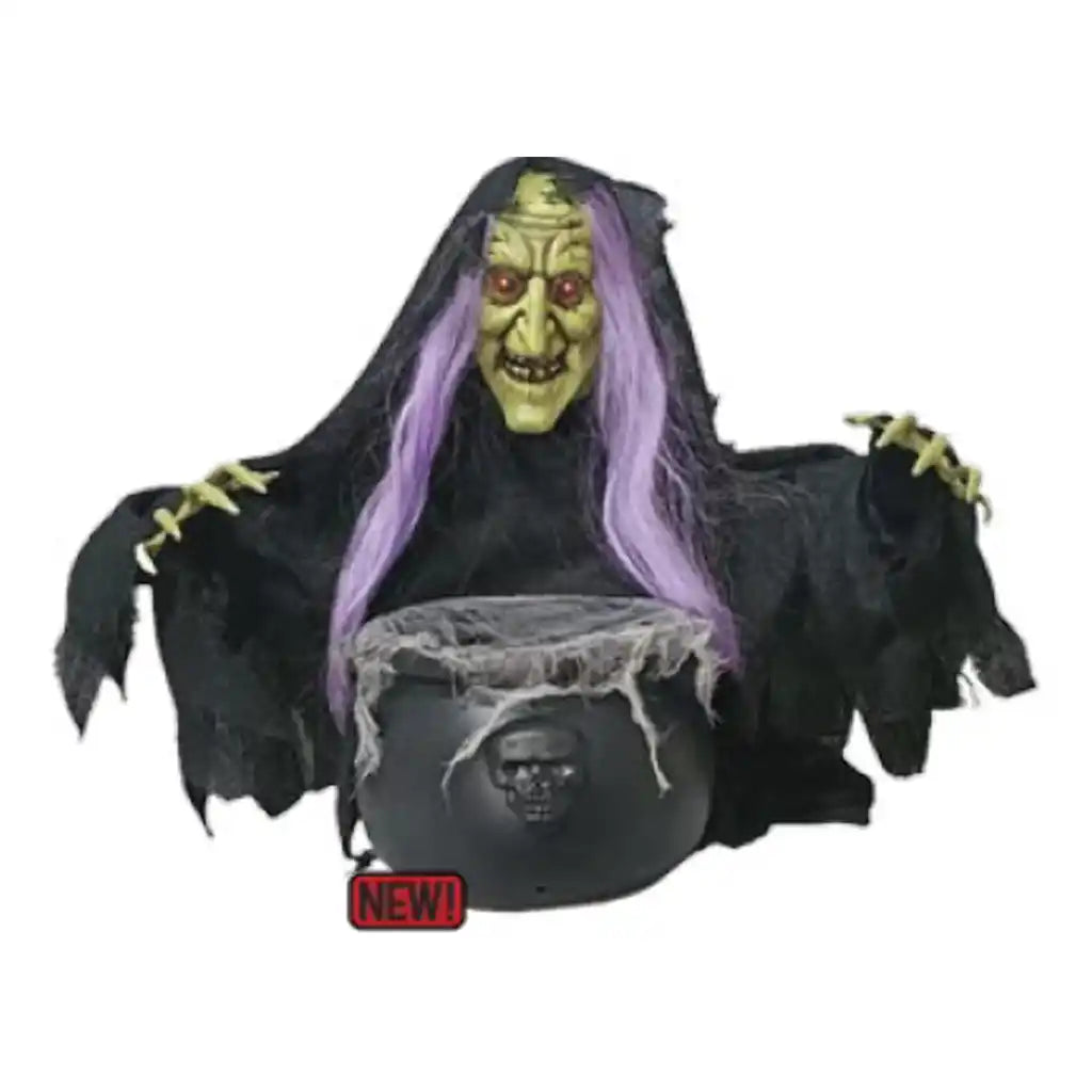 Animated Witch with  Cauldron