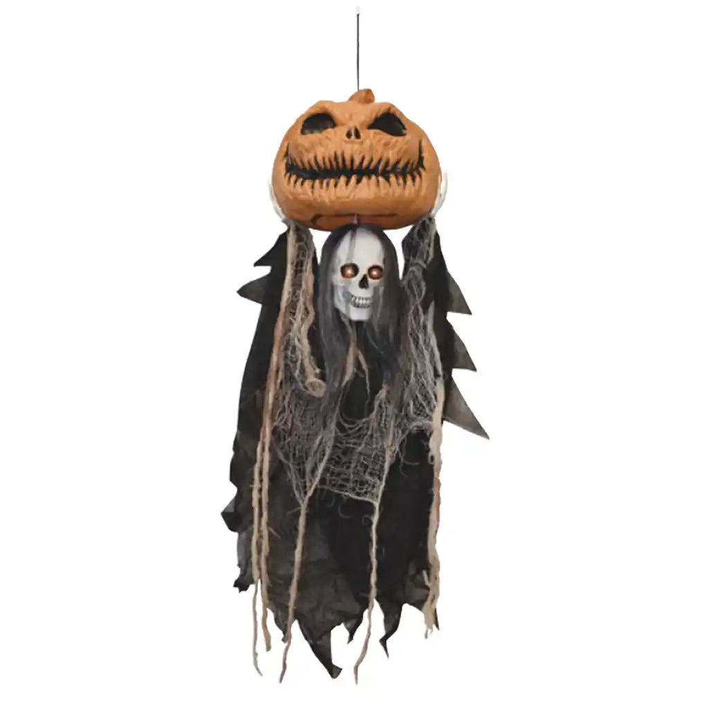 Floating Reaper in Creepy Pumpkin, 35.4in
