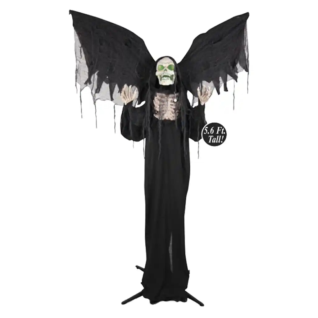 Standing Animated Wings Reaper, 5.5ft