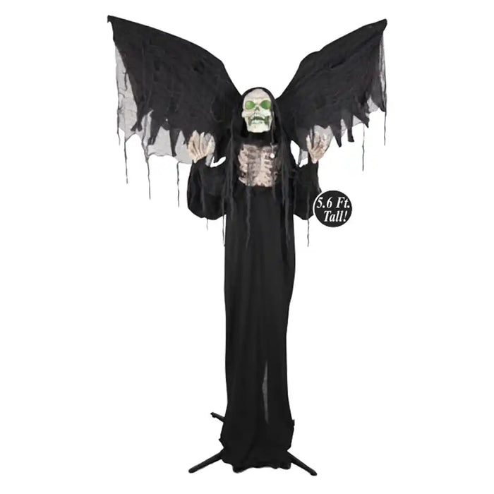 Standing Animated Wings Reaper, 5.5ft