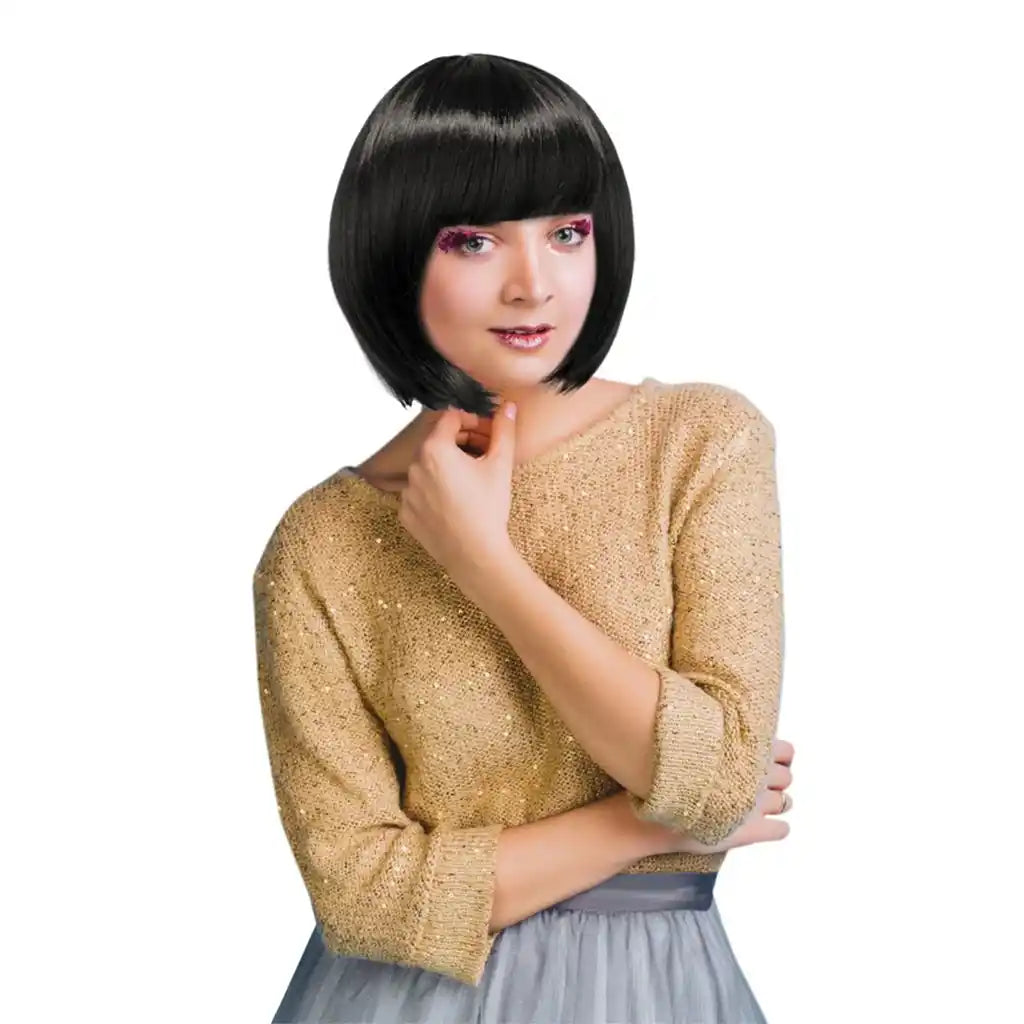 Medium Length Bob Wig, Black