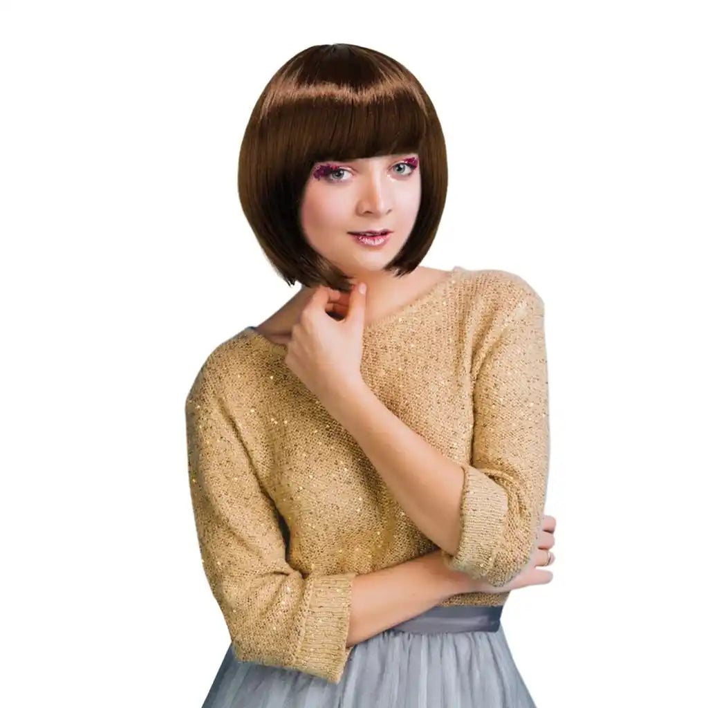 Medium Length Bob Wig, Brown