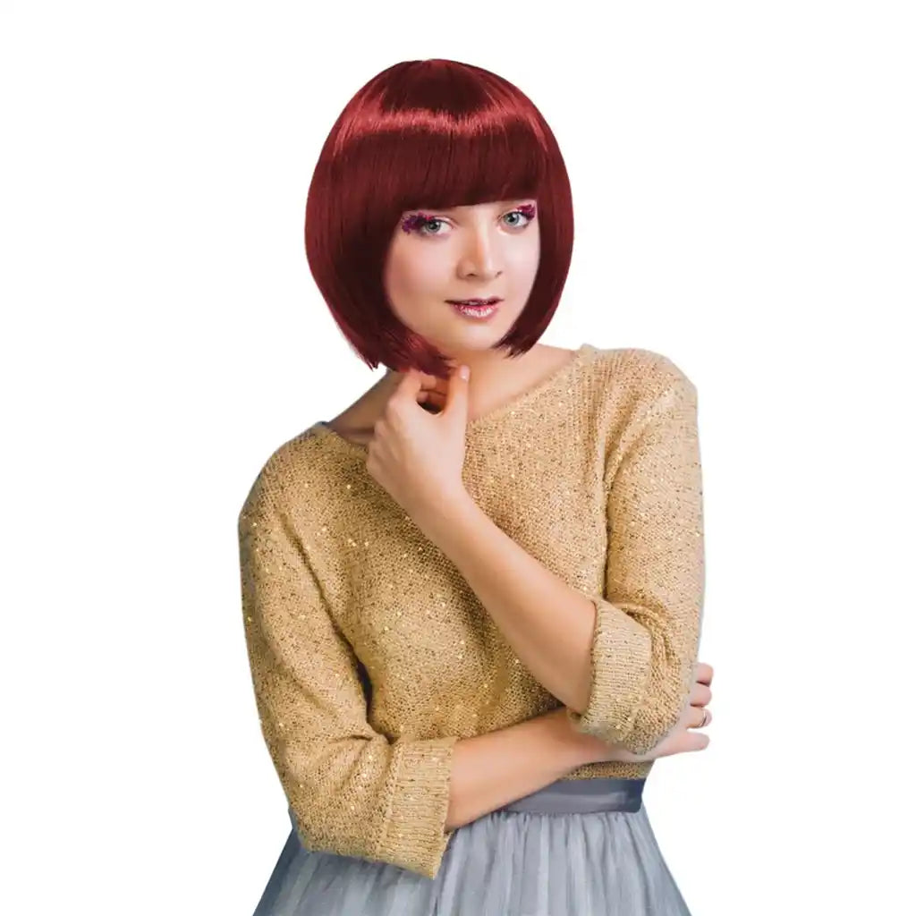 Medium Length Bob Wig, Auburn