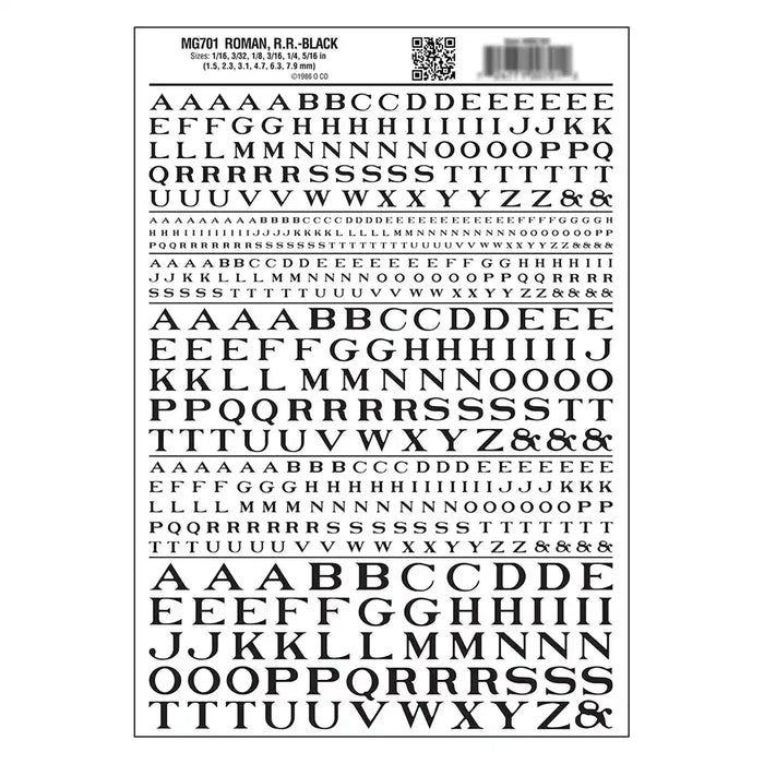 Roman Letter RR Black Dt
