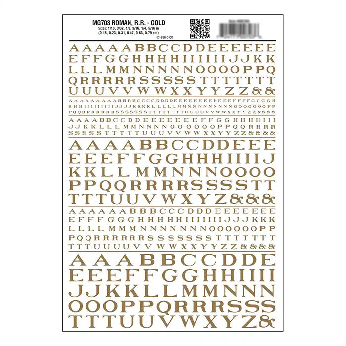 Roman Letter RR Gold Dt