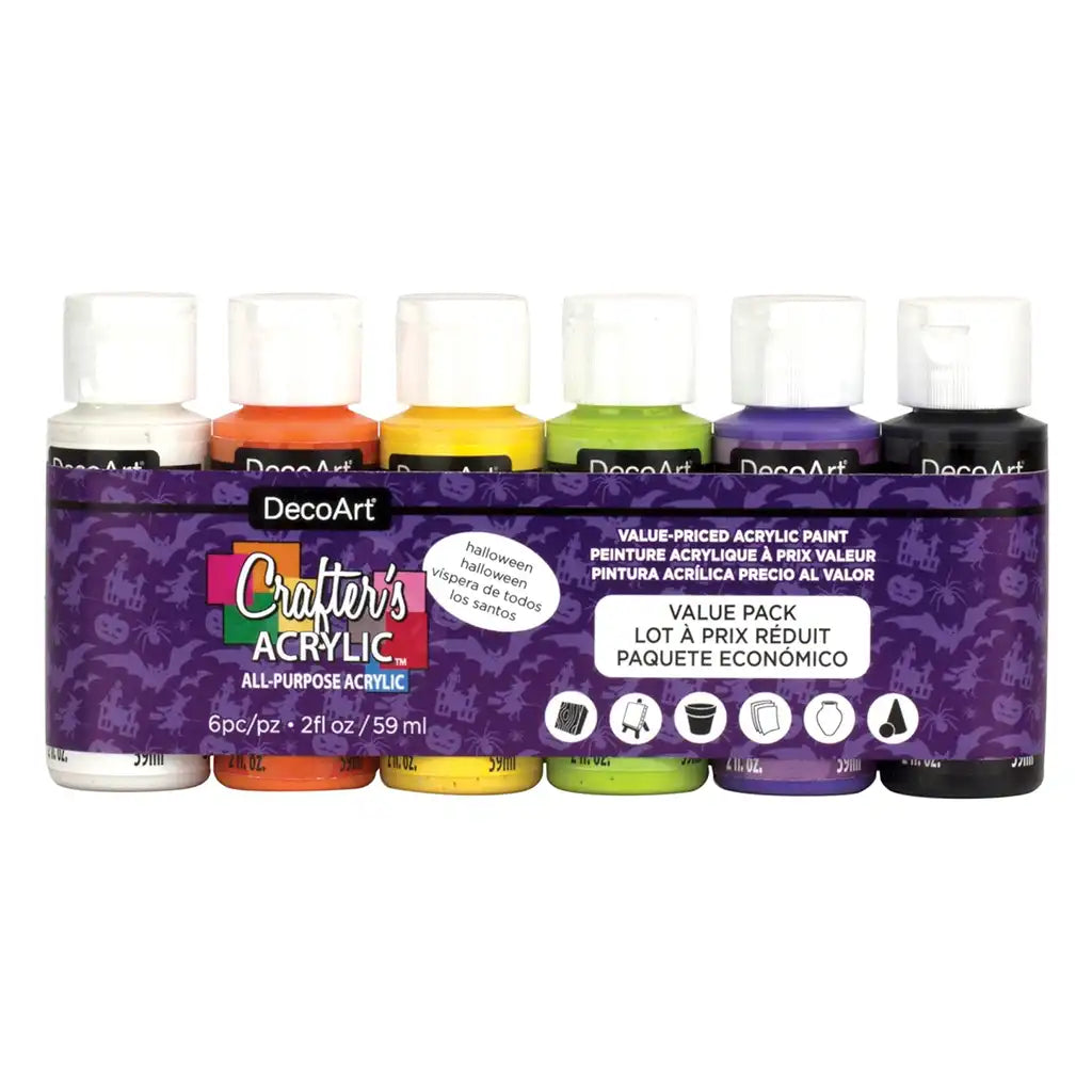 DecoArt Crafter's Acrylic Value Pack 6ct, Halloween