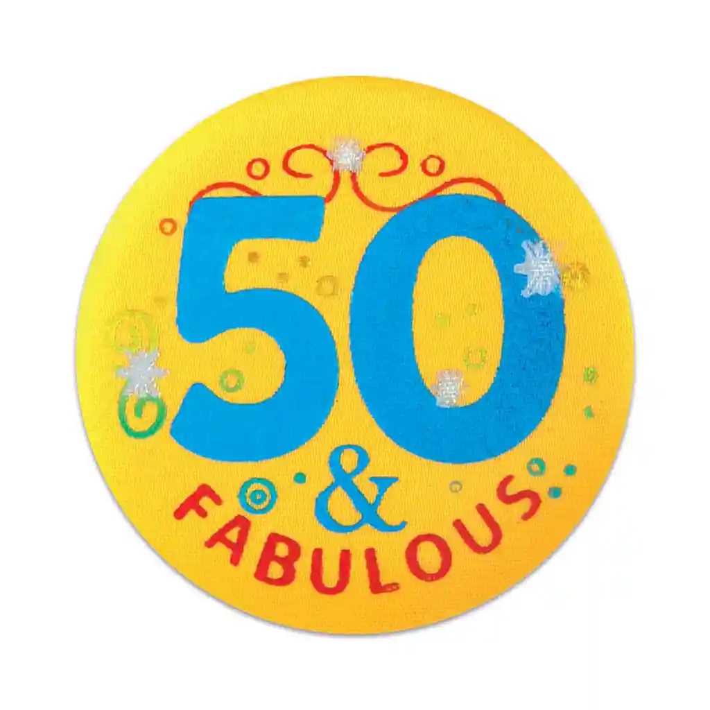 50 &amp; Fabulous Button